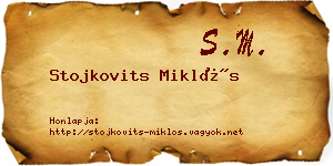 Stojkovits Miklós névjegykártya